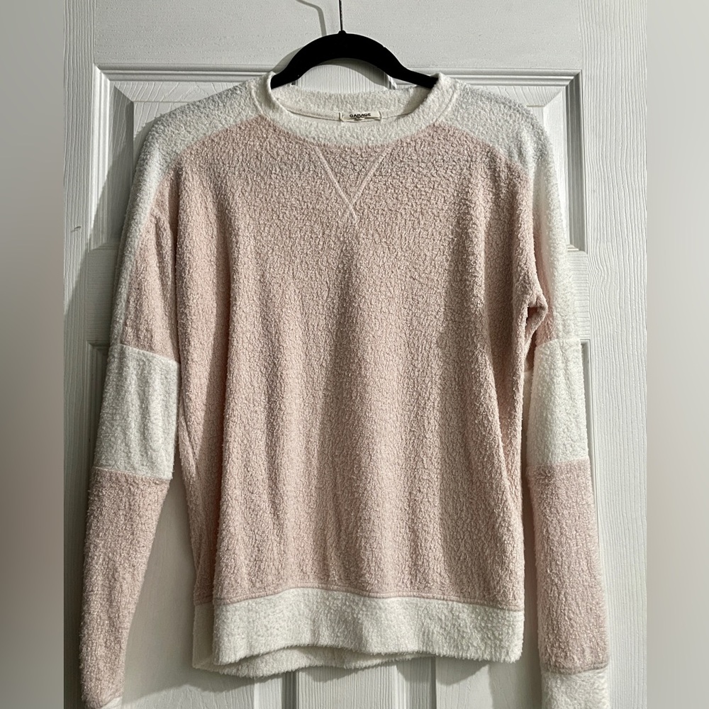 Garage pink and white casual sweater